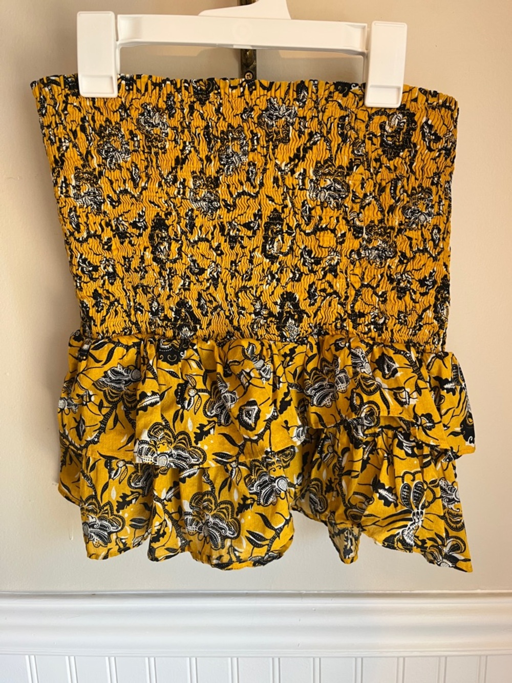 Isabel Marant Étoile Smocked Ruffle Mini Skirt Floral French 38 (US Small / 6)